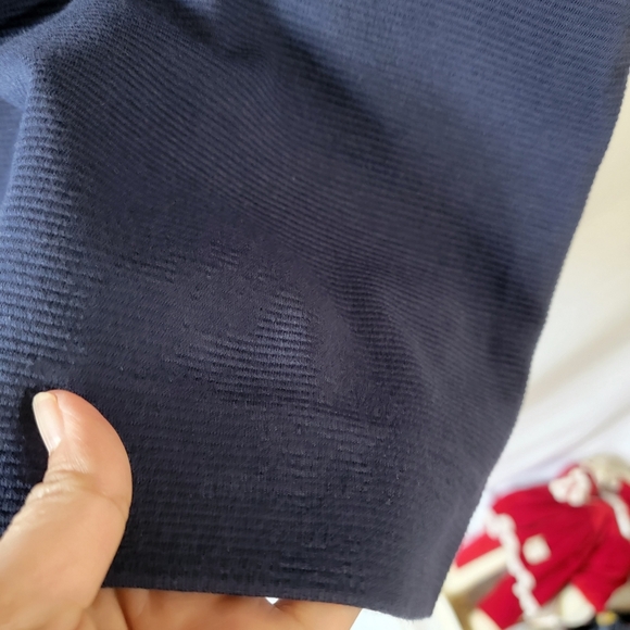 Lilly Pulitzer Charlene Shift Dress S Navy Blue Textured 3/4 Sleeve Minimalist - Picture 10 of 12